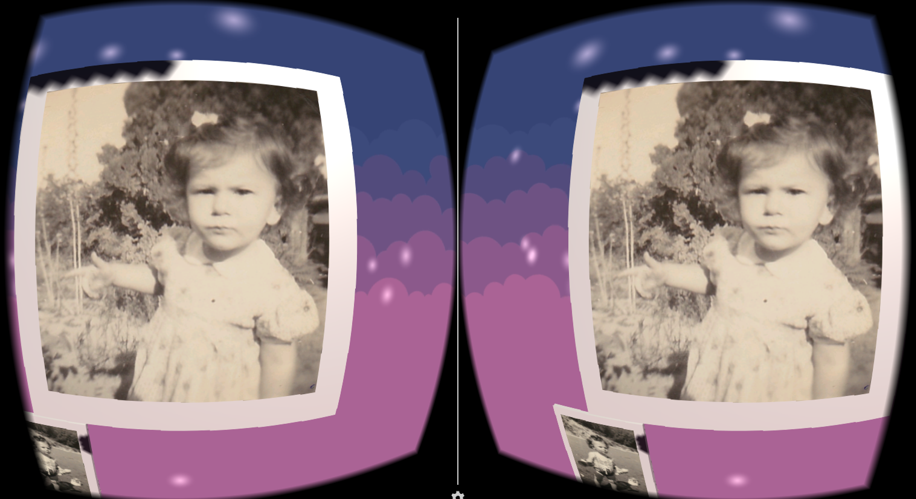 Concept for VR memory viewing experience