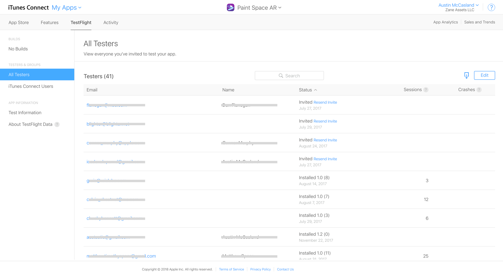 Beta testing group feedback and app store reviews